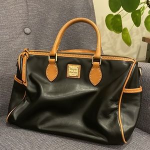 Dooney & Bourke Black Leather Barrel Bag